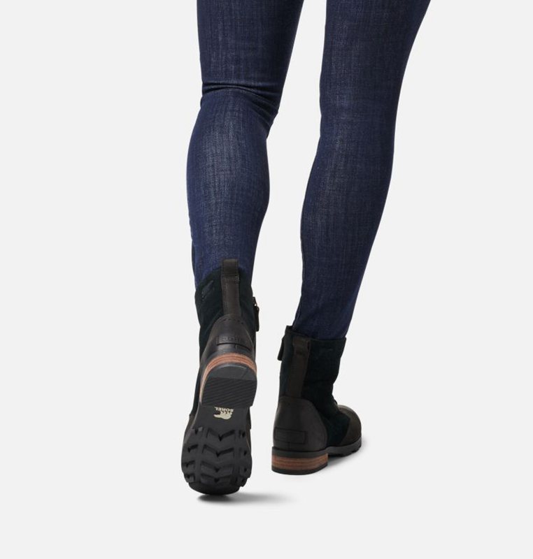 Sorel Dam Gummistövlar Svarta - Emelie™ Short Lace Låga - GJK-736029